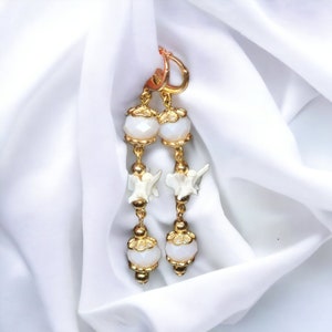 Baroque Inspired Rattlesnake Vertebrae Earrings