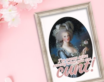 Stampa artistica modificata di Maria Antonietta: arredamento massimalista chic (5x7)