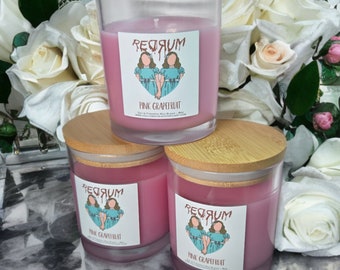 REDRUM - Pink Grapefruit Scented Soy Blend Candle 8oz