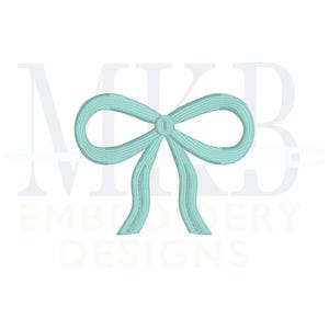 May include: A light blue bow with a center knot. The bow is tied in a simple, classic style.