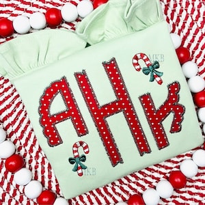 Candy Cane Embroidery Design, Mini Candy Cane with a Bow, Christmas Candy, Peppermint Candy, Mini Fill Stitch Machine Embroidery Design File