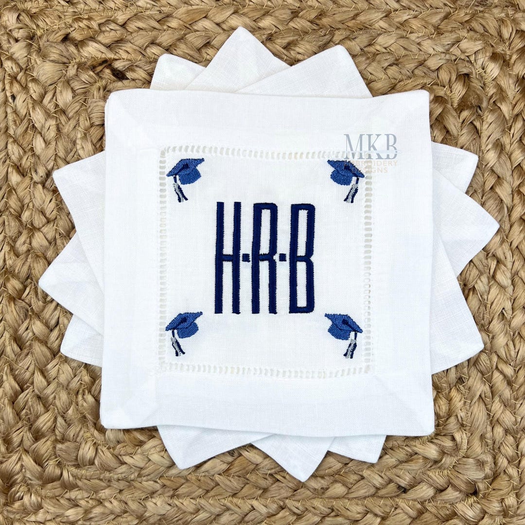 Octagonal Graduation Caps Graduation Caps Arranged for Cocktail Napkin Corners, Academic Caps ...