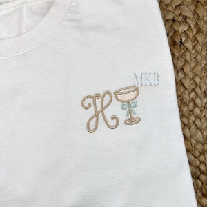 Champagne Coupe with a Bow, Mini Champagne Glass, Old Fashioned Champagne Glass, Wedding Toast, Bridal, Bow, Machine Embroidery Design File