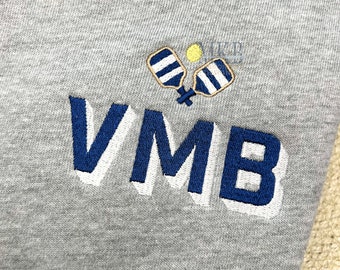 Pickleball Embroidery Design Small, Pickleball Paddles, Crossed Racket and Ball, Mini Pickleball Fill Stitch Machine Embroidery Design File