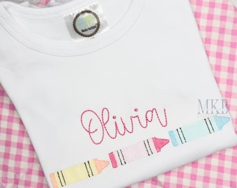 Crayon Trio LARGE, Crayon Embroidery Design, Back to School Embroidery, Chunky Crayon, Sketch Fill Stitch Machine Embroidery Design File