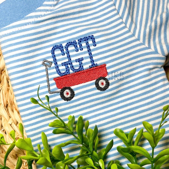 Wagon Embroidery Design, Mini Wagon, Fill Stitch Machine Embroidery Design File