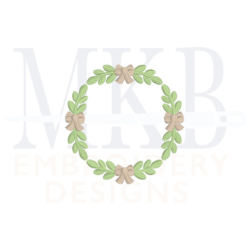 May include: A green wreath with four brown bows, ideal for adding a touch of nature to your home decor.