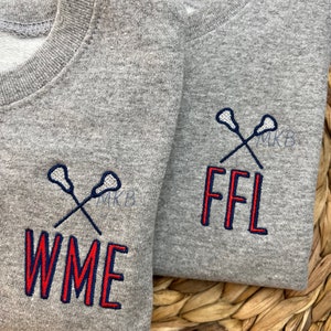 Lacrosse Embroidery Design, Mini Lacrosse Sticks, Lacrosse Monogram, Sport Embroidery, Satin Stitch Machine Embroidery Design File