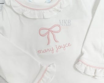 Bow Embroidery Design, Mini Satin Bow Ribbon, Big Sister Bow, Bow with Tails, Simple Satin Stitch Machine Embroidery Design File