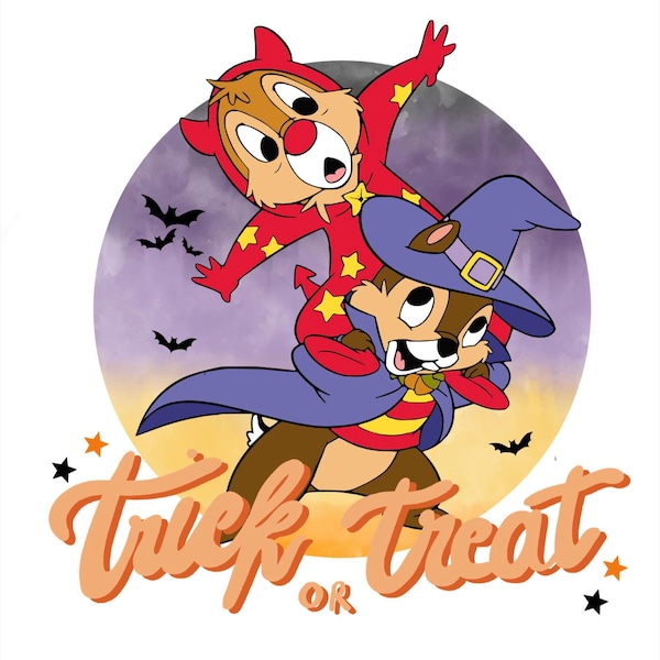 Chip & Dale Disney Halloween Digital Download