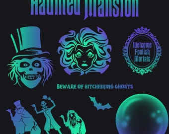 16 Haunted Mansion clip Art Pack Digital Download
