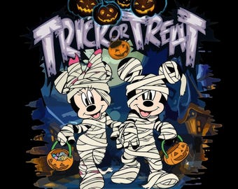 Halloween Mickey and Minnie Mouse Mummy Digital Download
