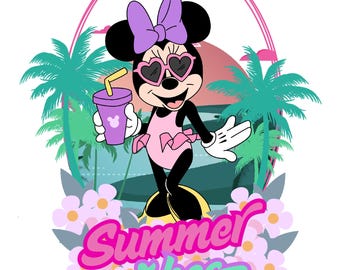 Minnie Mouse Summer Beach Digital Download