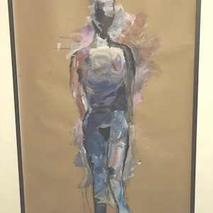 STAND TALL - Pintura figurativa abstracta original