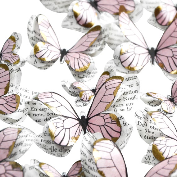 Blush Pink And Gold First Birthday Decorations Butterfly Baby Etsy