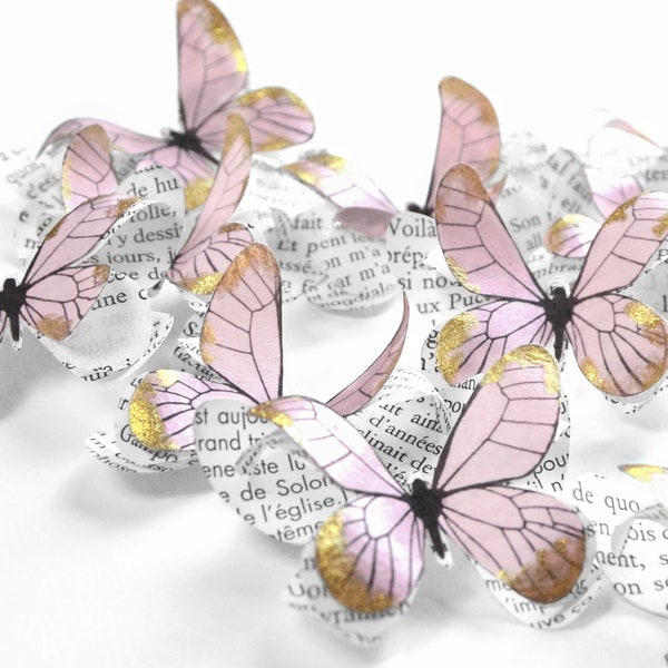 3d paper butterflies for enchanted forest wedding, cottagecore room wall art, garden theme nursery decorations, fall table decor