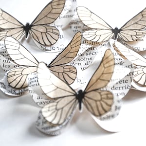 Farfalle di carta per la decorazione della parete della cameretta del bambino, decorazione del tavolo del matrimonio boho chic, decorazione del compleanno della bambina
