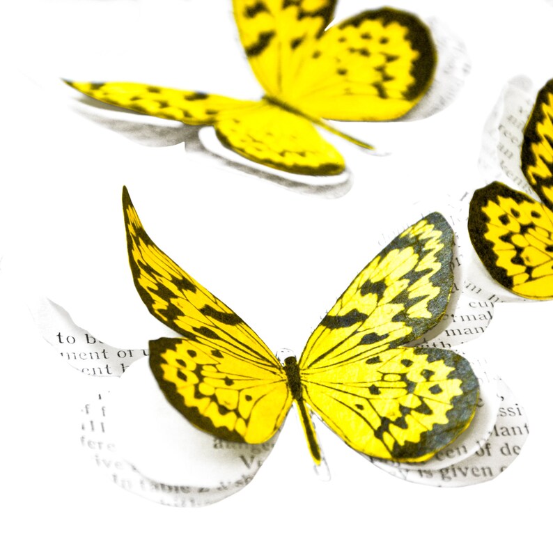 Yellow Butterfly Decorations For Woodland Fairy Birthday Etsy