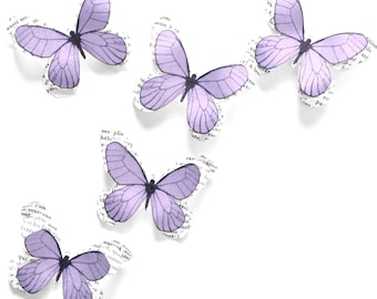 Boho wedding table decor, paper butterfly decorations for engagement party, bridal shower & girl baby shower, flat lay photography props