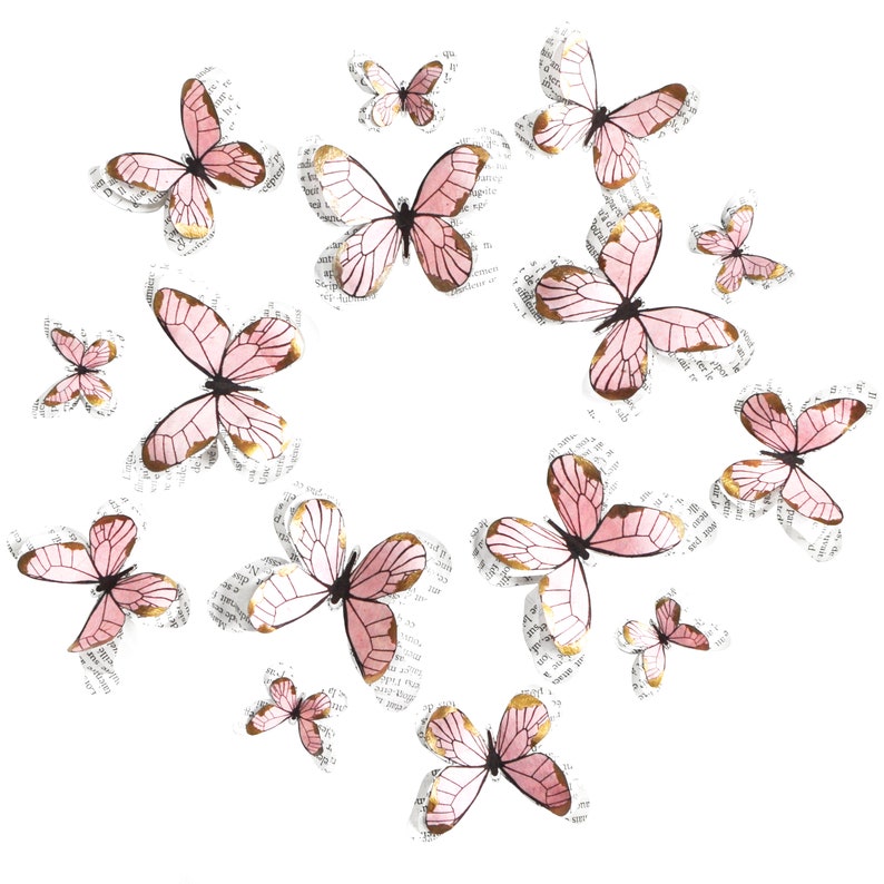 Butterfly Decorations For Girl Nursery Decor Blush And Gold Etsy