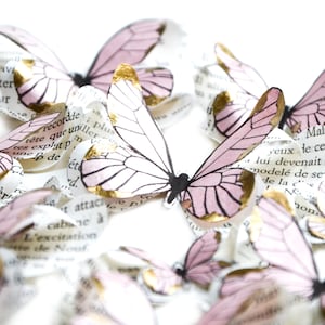 Handmade paper butterflies | Decoration for fairy birthday party & boho nursery, table decor for enchanted forest theme wedding, prom props