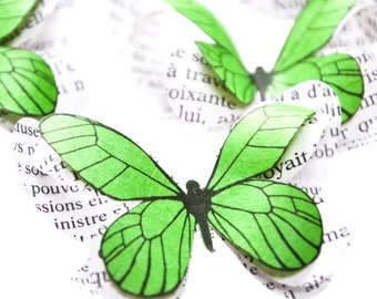Paper butterflies for woodland wedding decor, enchanted forest party centerpiece, gender reveal birthday decoration, nursery wall art