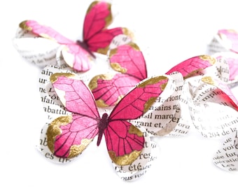 Paper butterflies for enchanted forest prom, butterfly decorations for fairy party, 3d butterflies for secret garden theme nursery