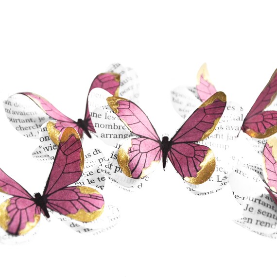 Butterfly Baby Shower Decorations Pink And Gold Wall Decor Etsy