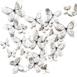 Rosa Schmetterlinge als Feen und Prinzessinnen-Geburtstagsdekoration, Boho-Chic-Babyzimmer-Dekoration, Landhaus-Hochzeitsdekoration White