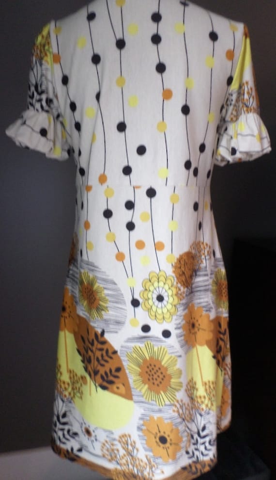 1970s Floral Printed DRESS, Medium - image 3