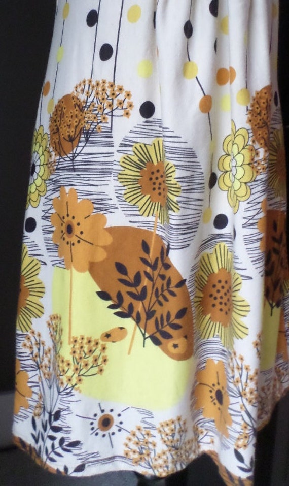 1970s Floral Printed DRESS, Medium - image 5