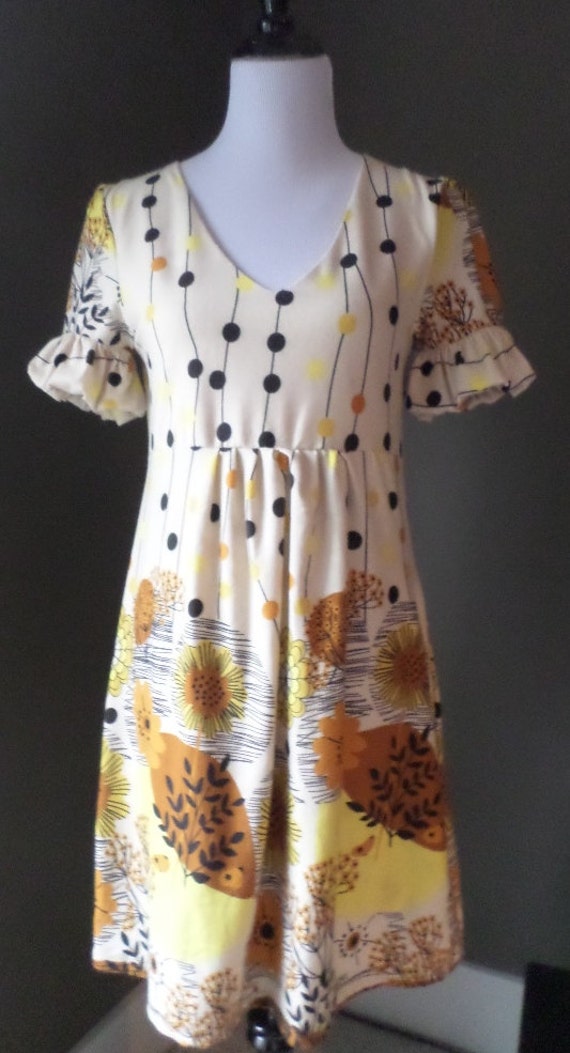 1970s Floral Printed DRESS, Medium - image 2