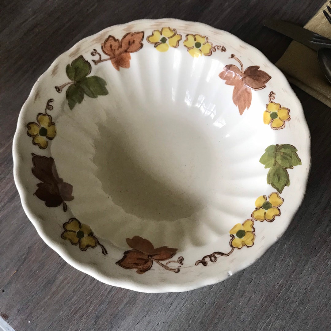 Metlox Vernon Ware Hand Painted Dishes Autumn Leaves Read Etsy