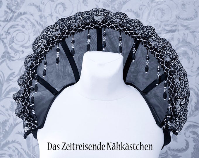 Open Ruff Collar Elizabethan Collar, Open Collar, Standing Collar, Open Ruff, Gothic #3 ...