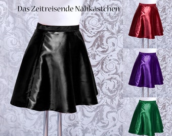 Short skater skirt, Satin, Gothic, Cosplay, Party - choose your colour!