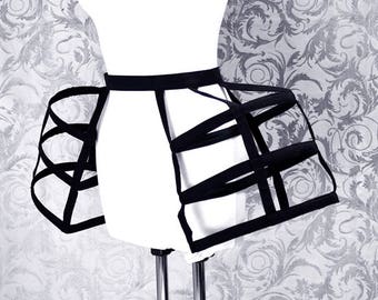 Pocket hoops, Panier, Cage hoop skirt, cage crinoline, black
