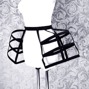 Pocket hoops, Panier, Cage hoop skirt, cage crinoline, black