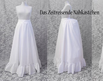 Victorian underskirt, bustle skirt, white - custom size