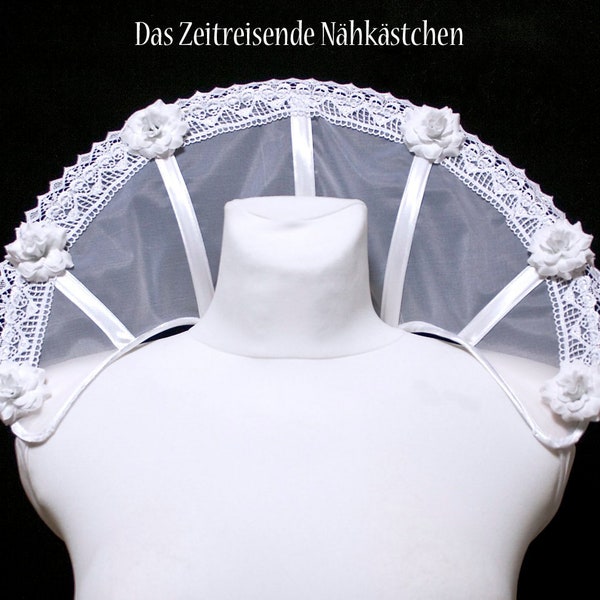 Elizabethan collar, open collar, standing collar, open ruff, gothic, white