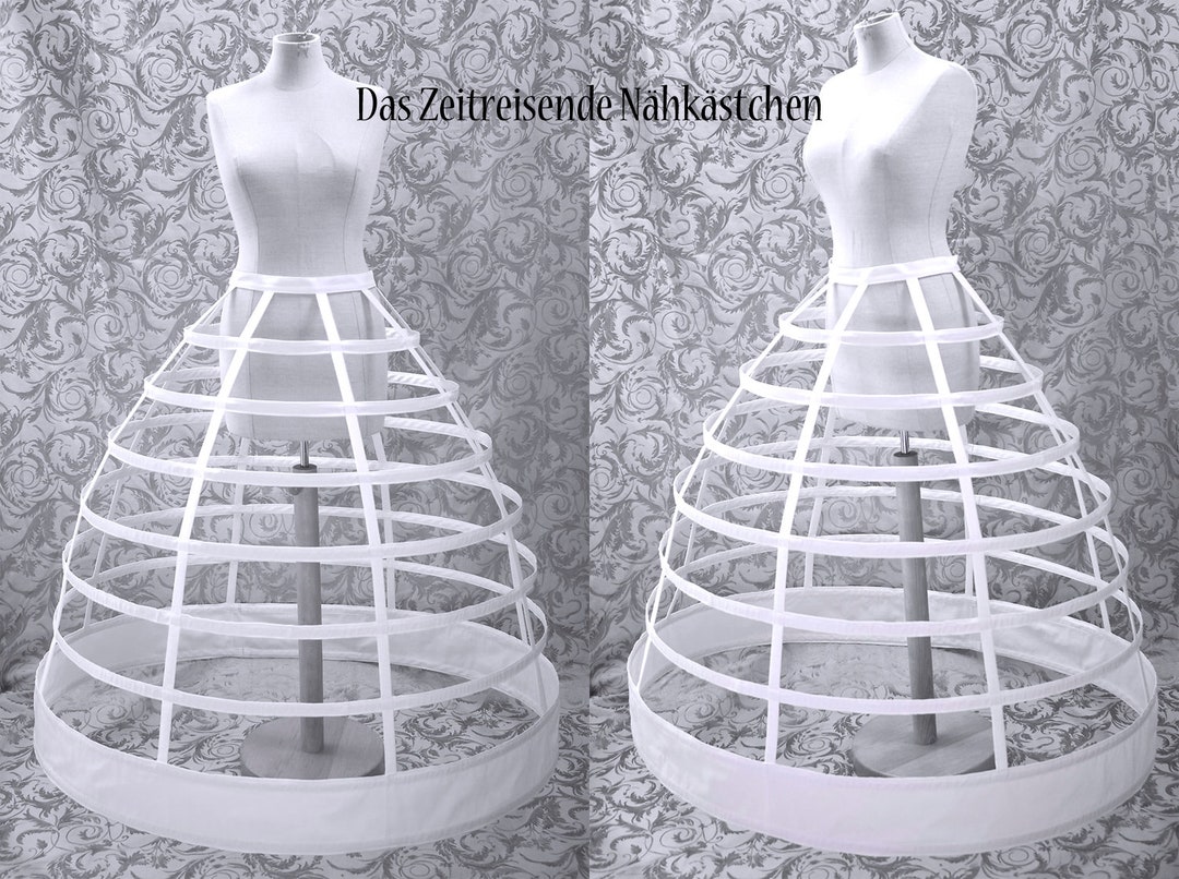 Long Hoop Skirt, Cage Hoop Skirt, Crinoline, Victorian, Made to Measure