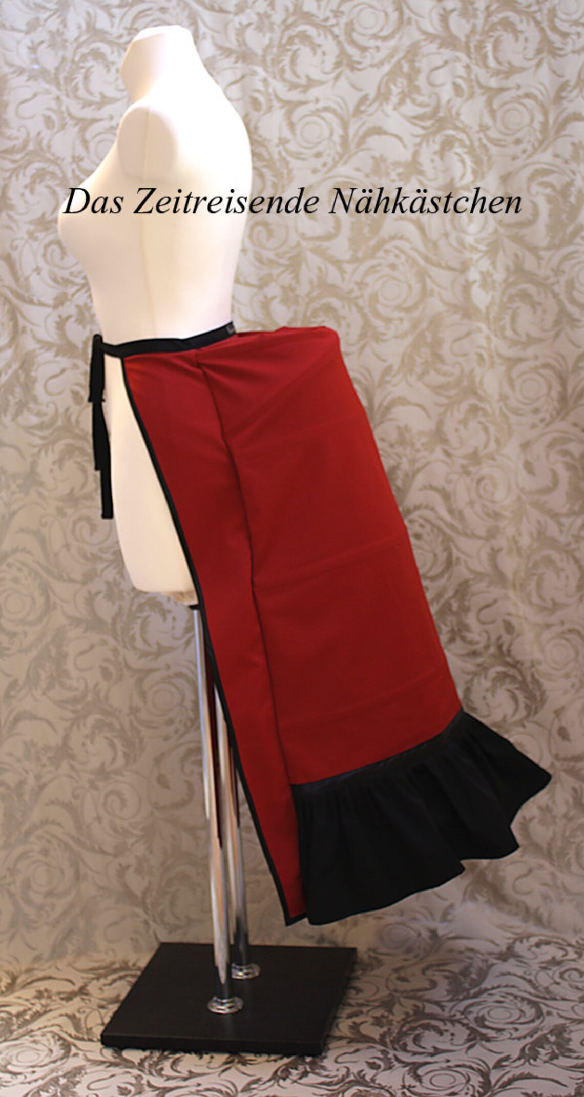 Victorian Bustle skirt support red cotton Etsy