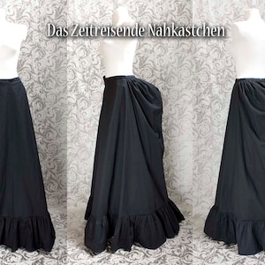 Victorian underskirt, bustle skirt, black, made to measure