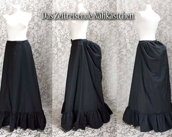 Victorian underskirt, bustle skirt, black, made to measure