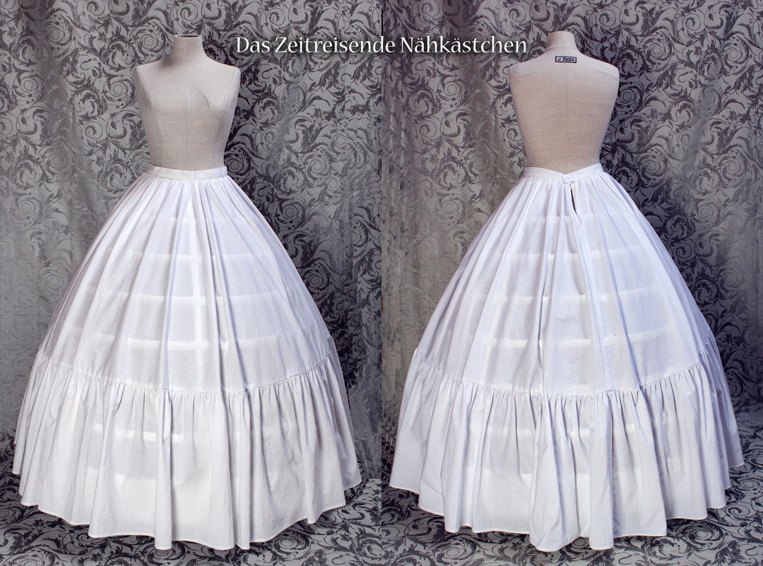 Petticoat for Hoops Skirt Crinoline 1860s Dress Civil War Etsy