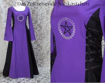 Vestido medieval, vestido de bruja, Wicca, Pagano, LARP, Renacimiento, Fantasía, Gótico