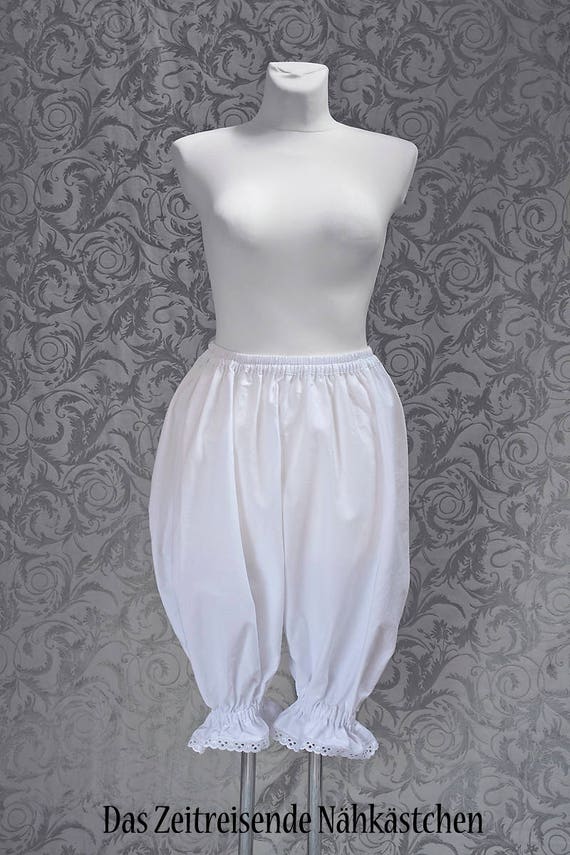 Buy Victorian Drawers, Bloomers, Underwear, White Cotton, Onesize Online in  India 