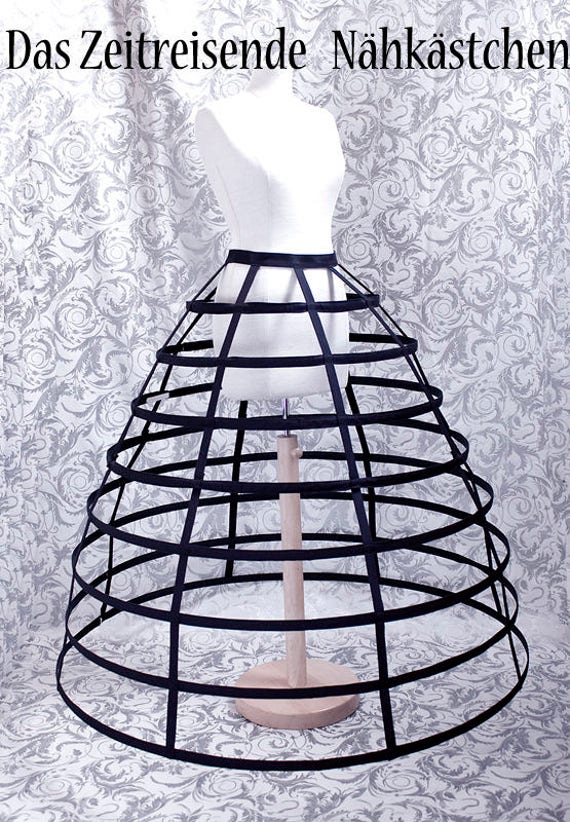 Cage Hoop Skirt, Crinoline Victorian, Black, Civil War Costumes  8 Hoops,  Bell Shape, Made to Measure - Etsy Hong Kong