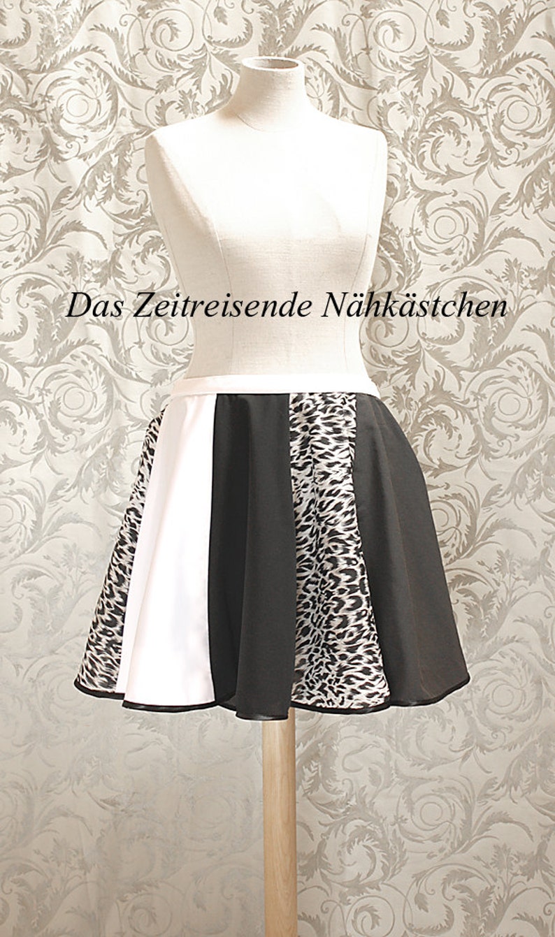 Circle skirt, skater skirt gothic, punk 31,5 inch waist image 1