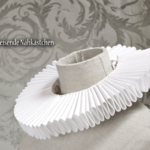 Elizabethan Ruff, Gran Gola, Renaissance Collar, white