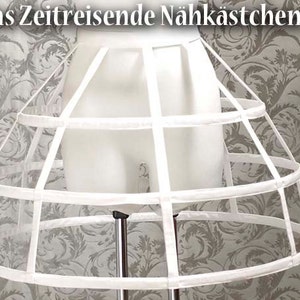 Short hoop skirt, cage hoop skirt, Crinoline, white